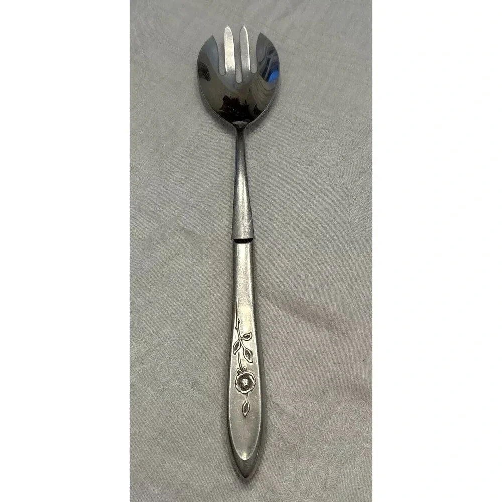 Vintage Imperial USA  Stainless  Solid Smooth Cold Meat Serving Fork 11.5